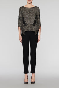 Asymmetrical Sequin Tunic Color Cedar/Black