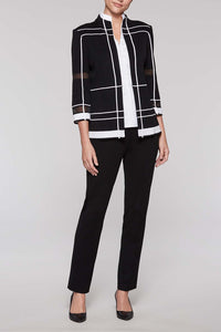 Framed Pattern Jacket Color Black/White