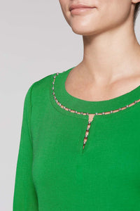 Bead Accent Dress Color Agave Green