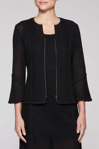 Fitted Mitre Stripe Jacket Color Black
