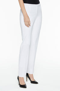 White Straight Leg Lined Pant Color White