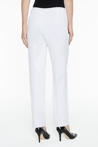 White Straight Leg Lined Pant Color White