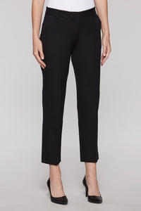 Front-Tab Black Woven Pant Color Black