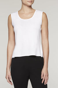 White Scoop Neck Tank