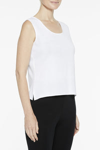 White Scoop Neck Tank Color White