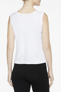 White Scoop Neck Tank Color White