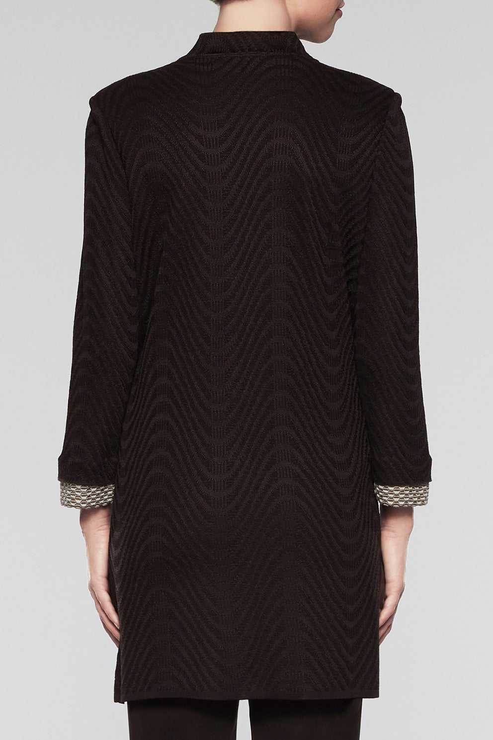 Layered Longline Jacket Color Coffee/Cedar/Woodchip