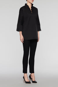 Breezy Ruffle Tunic Color Black