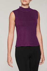 Jelly Mock Neck Tank Color Jelly/Black/Chai