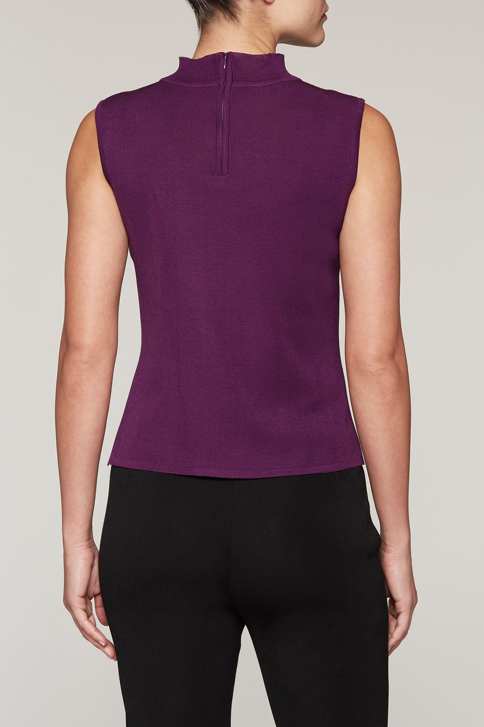 Jelly Mock Neck Tank Color Jelly/Black/Chai