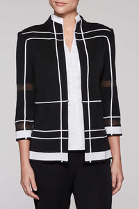 Framed Pattern Jacket Color Black/White