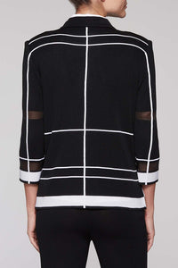 Framed Pattern Jacket Color Black/White