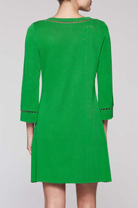 Bead Accent Dress Color Agave Green