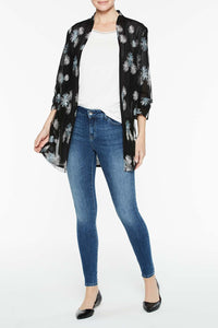 Woven Firecracker Jacket Color Black/Iceberg Blue/Mercury Grey