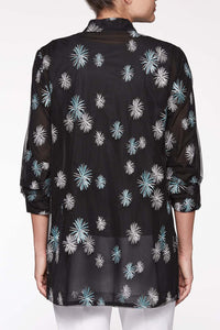 Woven Firecracker Jacket Color Black/Iceberg Blue/Mercury Grey