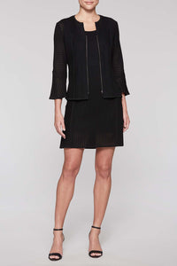 Fitted Mitre Stripe Jacket Color Black