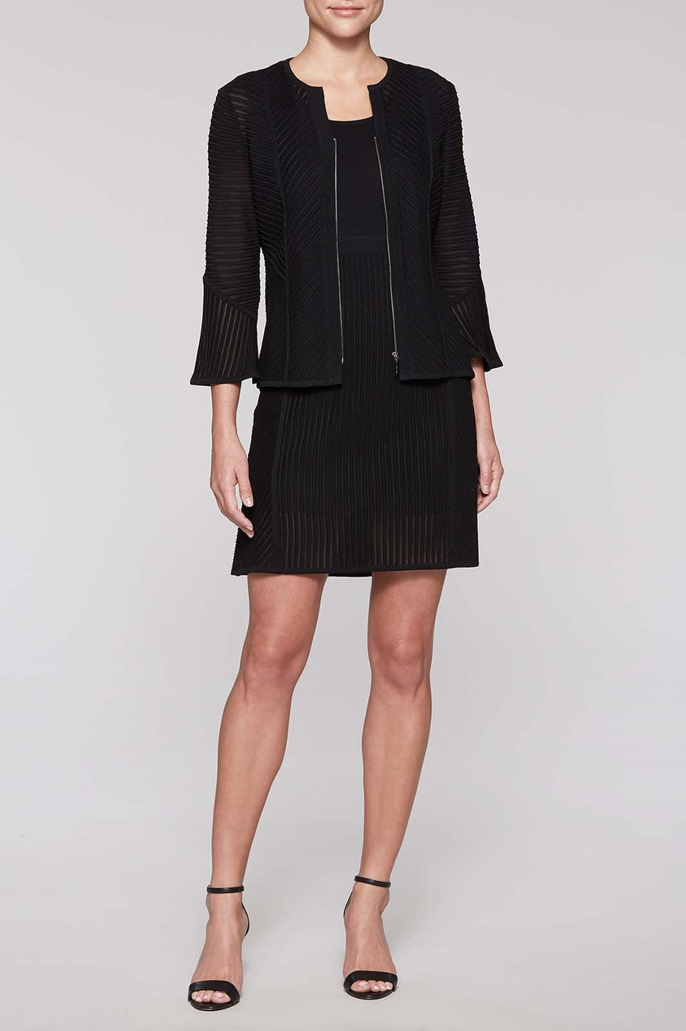 Fitted Mitre Stripe Jacket Color Black