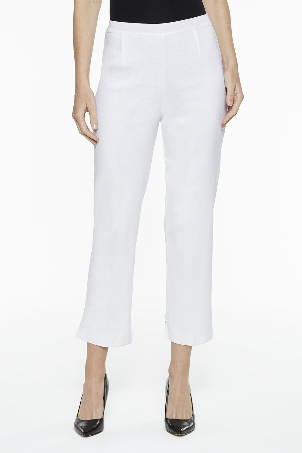 White Ankle Lined Pant Color White