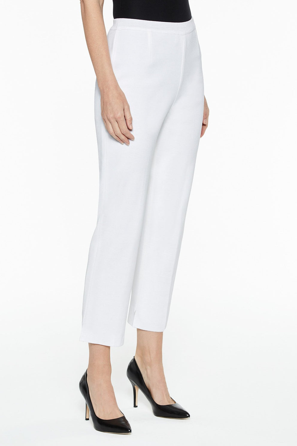 White Ankle Lined Pant Color White