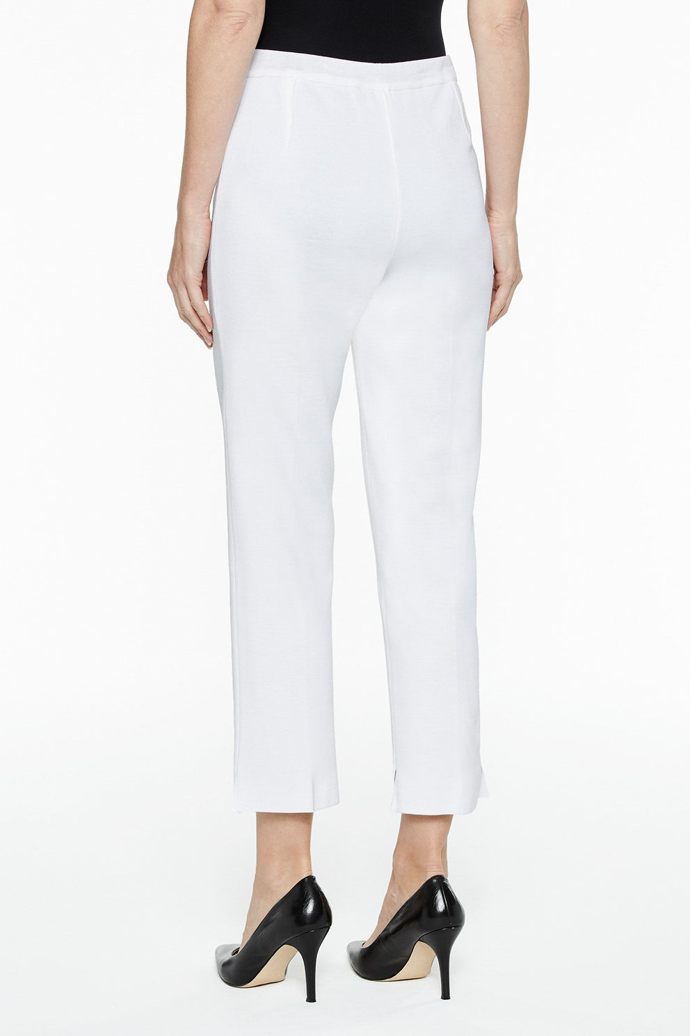 White Ankle Lined Pant Color White