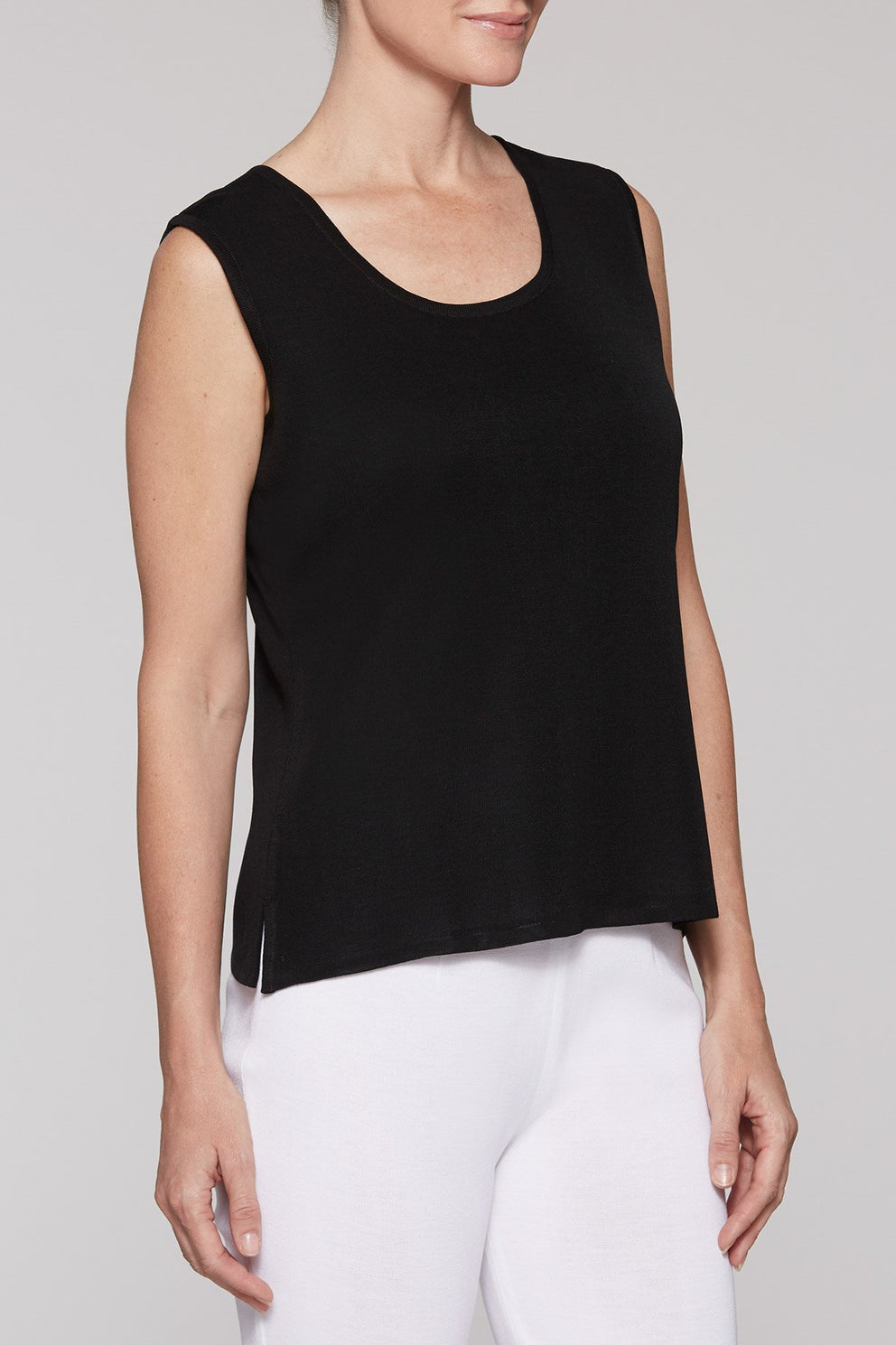 Scoop Neck Tank Color Black