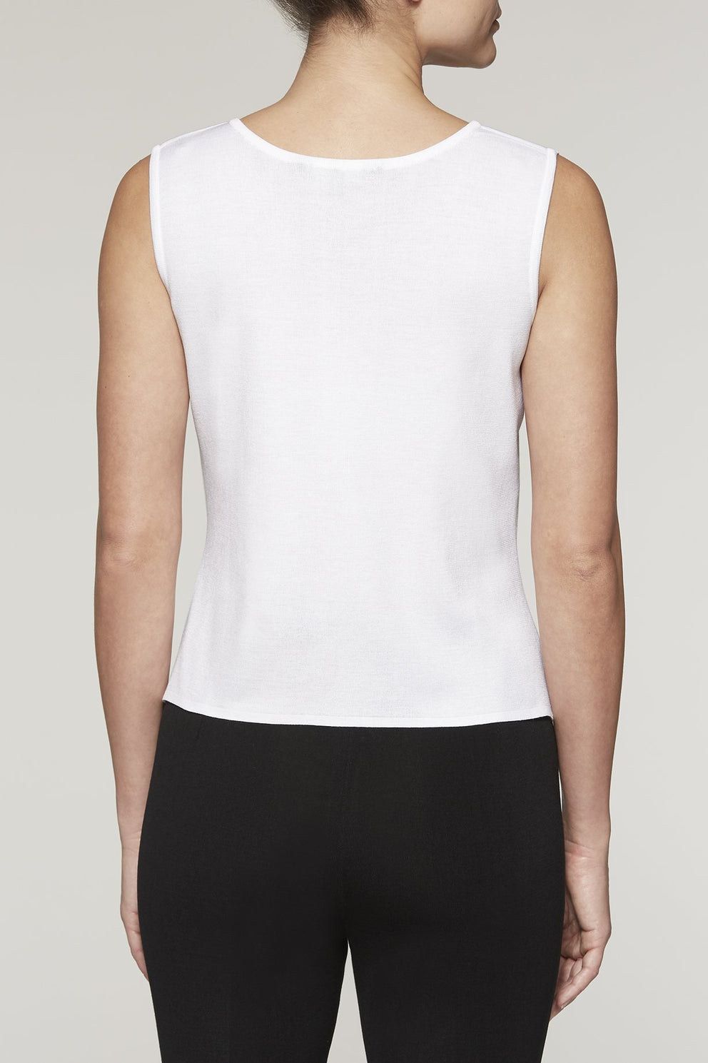 White Scoop Neck Tank