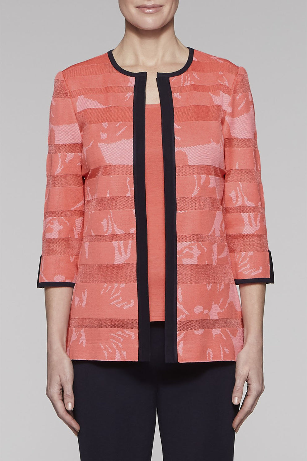 Daylily Floral Jacket Color Daylily/Navy/White