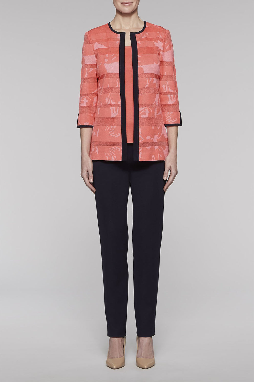 Daylily Floral Jacket Color Daylily/Navy/White