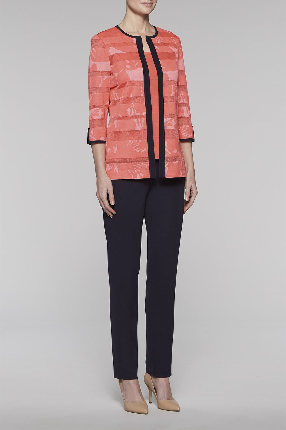 Daylily Floral Jacket Color Daylily/Navy/White