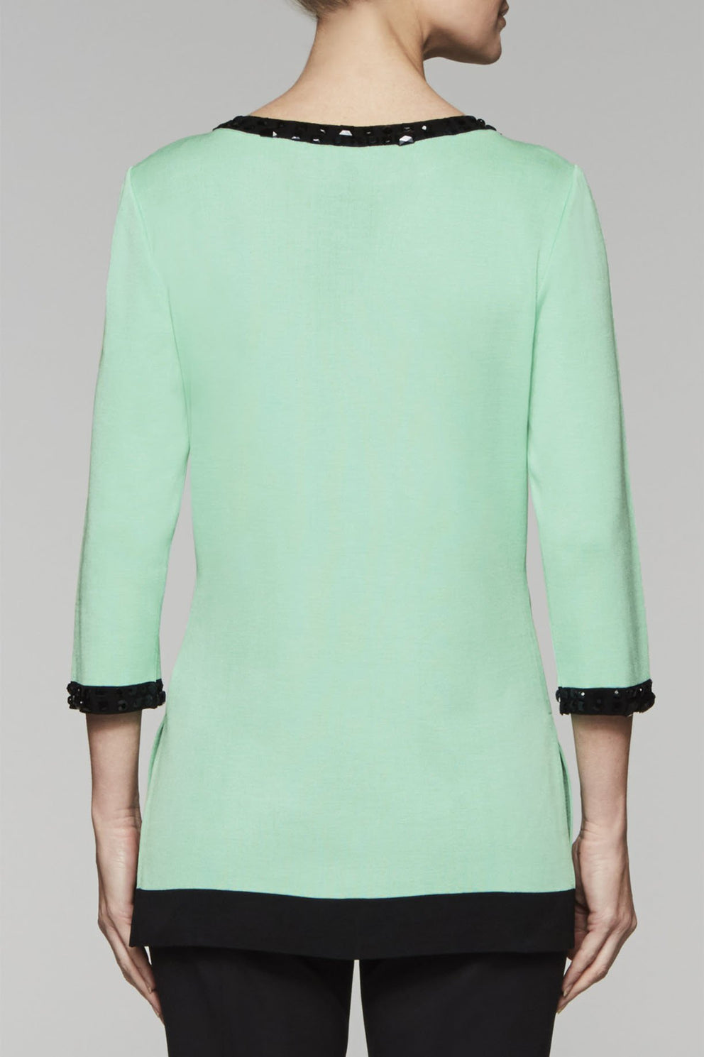 Gem Accented Tunic Color Herb/Black