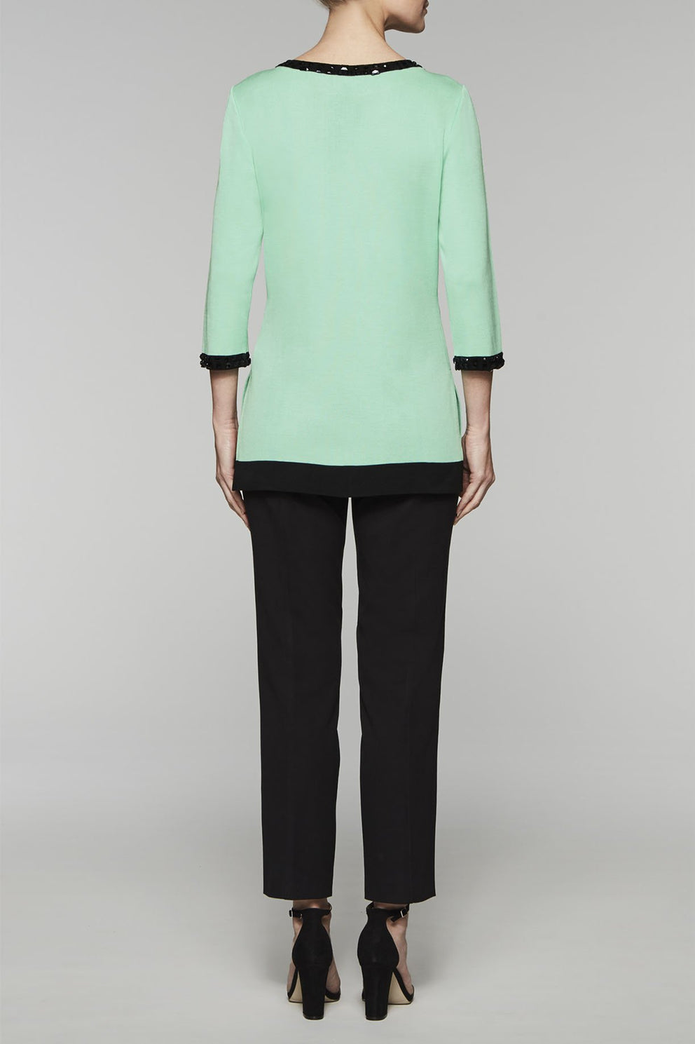 Gem Accented Tunic Color Herb/Black