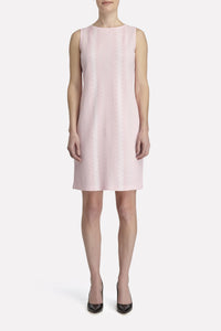 Vertical Chevron Knit Dress Color Perfect Pink/White