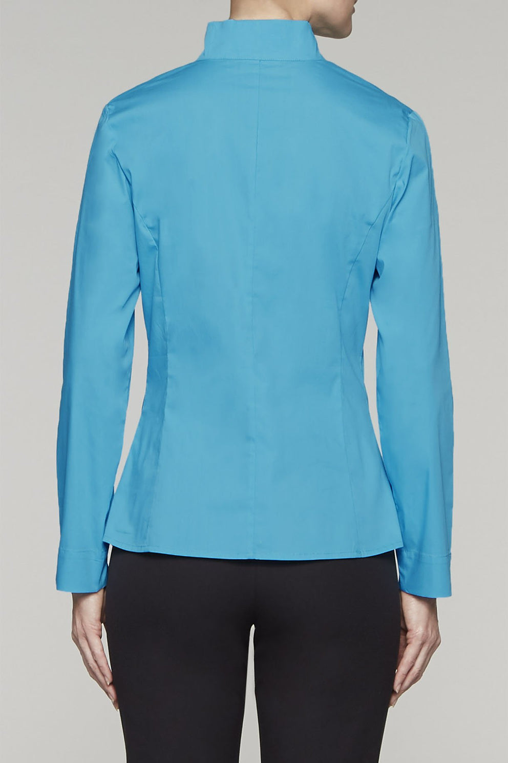 Zip-Front Tailored Fit Blouse Color Ultramarine