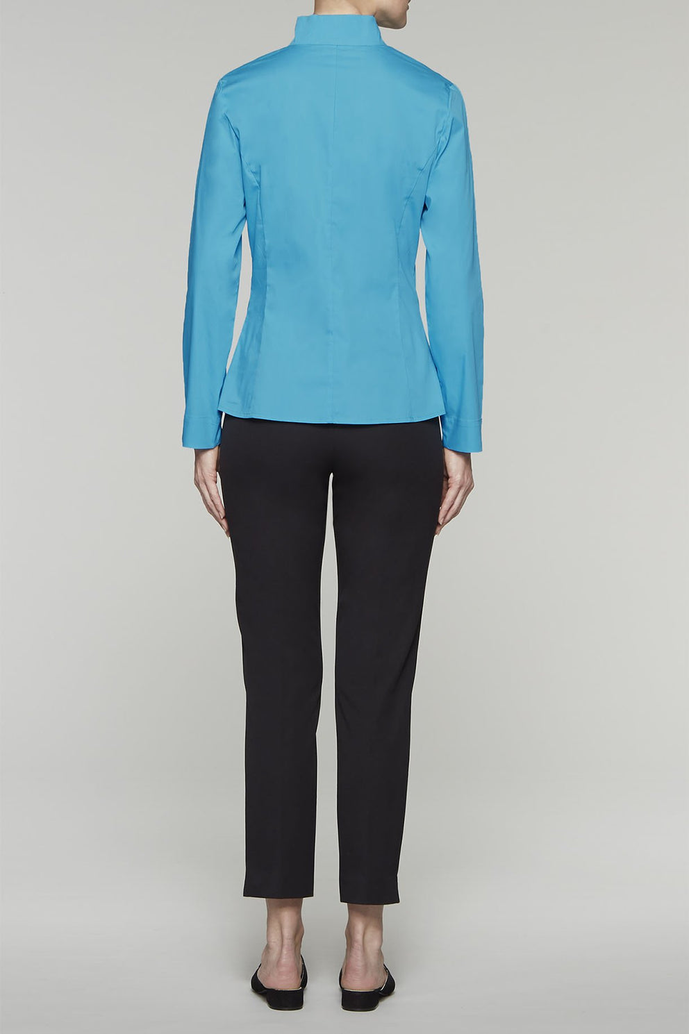 Zip-Front Tailored Fit Blouse Color Ultramarine